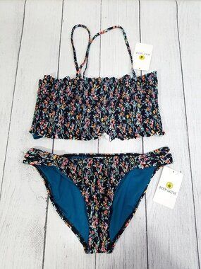 Body Glove Elora Top & Flirty Surf Rider Bottom Bikini Set Womens Large